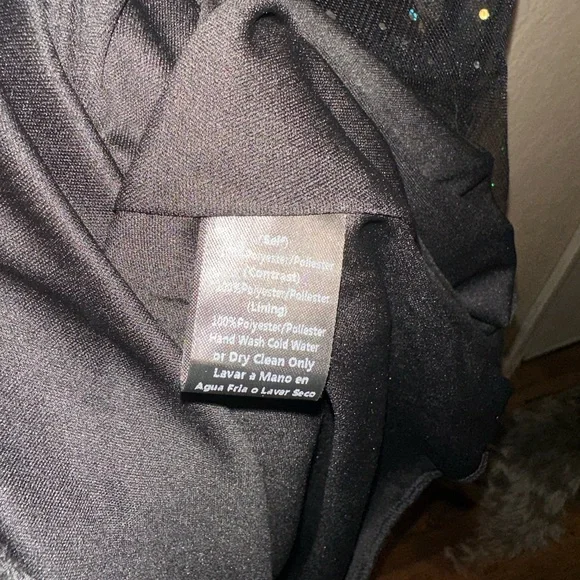 Windsor Vanessa V-Neck plunging Tulle Gown iridescent sequins dots evening Prom - Picture 9 of 13